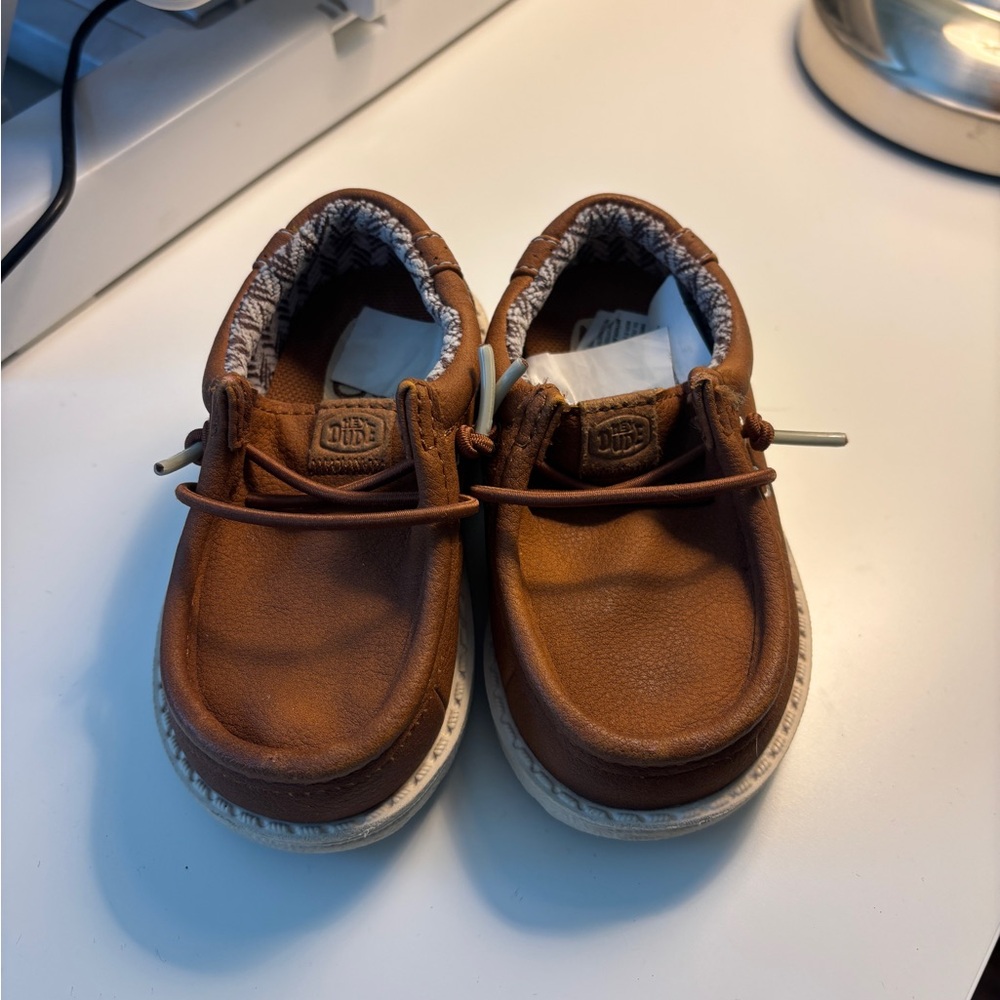Kids Brown Leather Shoes